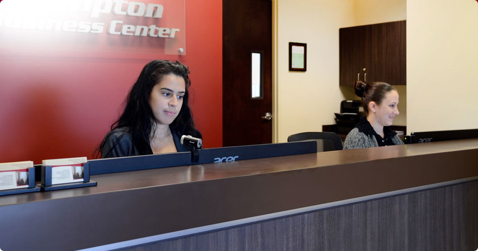 Lobby receptionist to greet your visitors